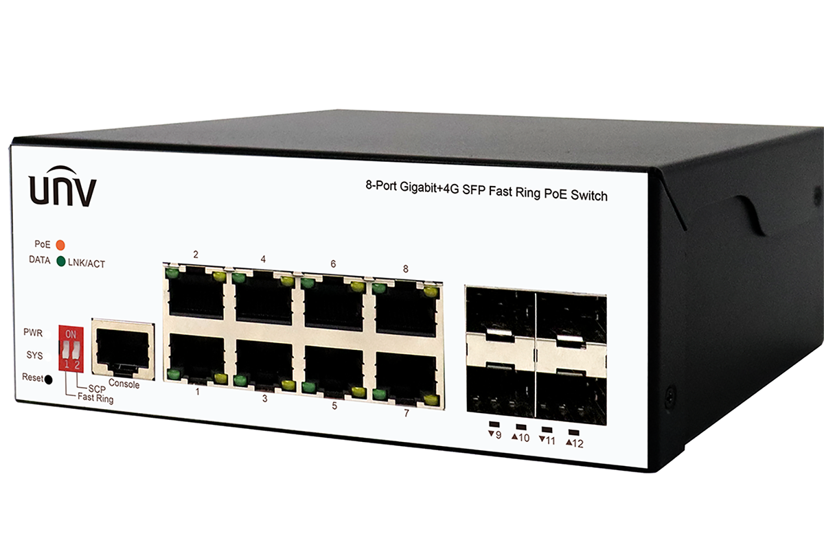 8-port Gigabit switch with 4 PoE ports